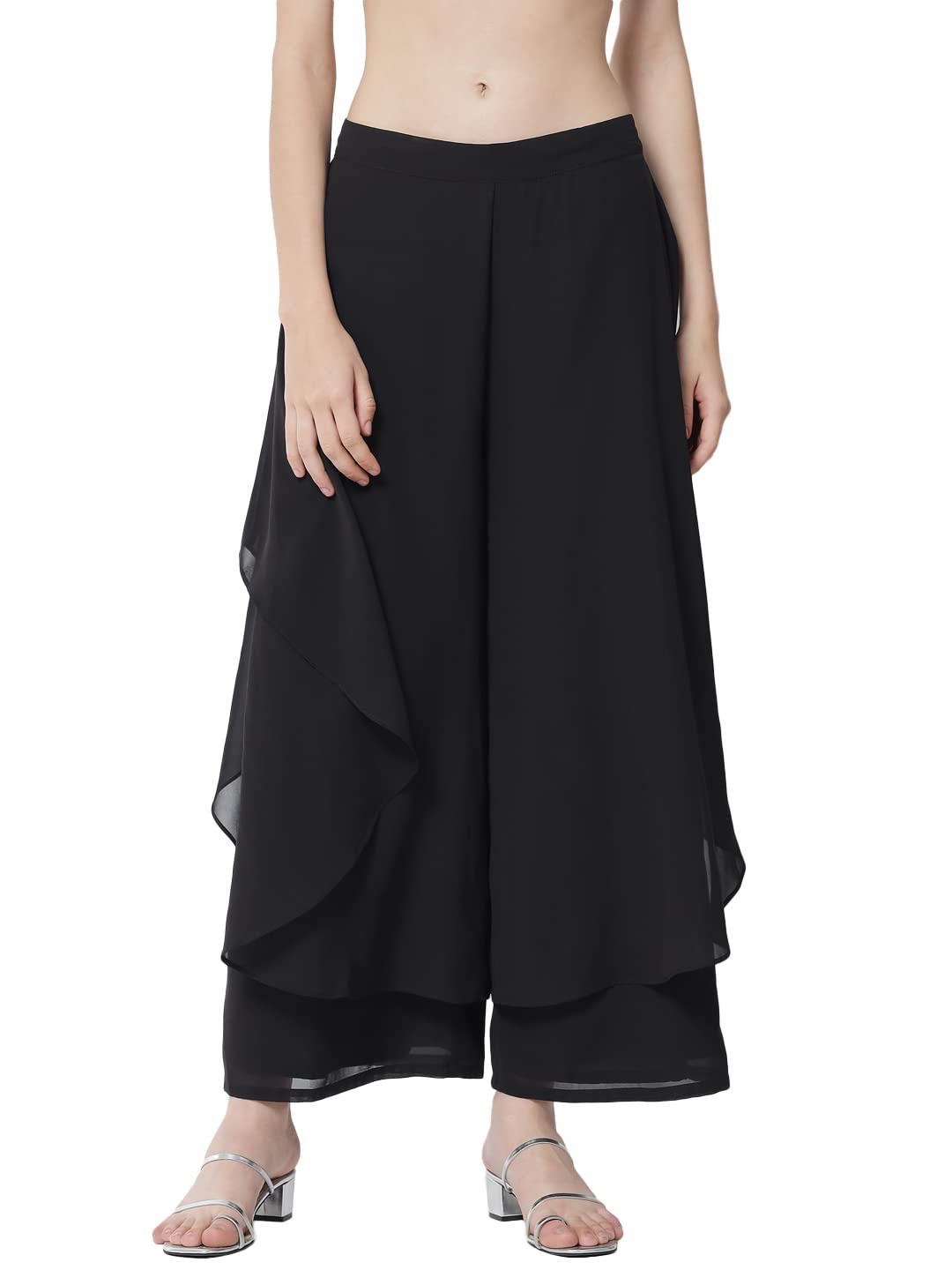 otira Women's Georgette Ankle Length Palazzo for Women (O2107BT-PNO-161-Solid(1))-picture-15