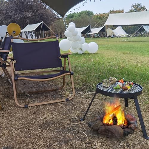 YBTMG Heavy Duty Camping Tripod Stand, Cast Iron Fire Pit Stand with 304 Stainless Steel Grill for Dutch Oven Tripod - Image 6