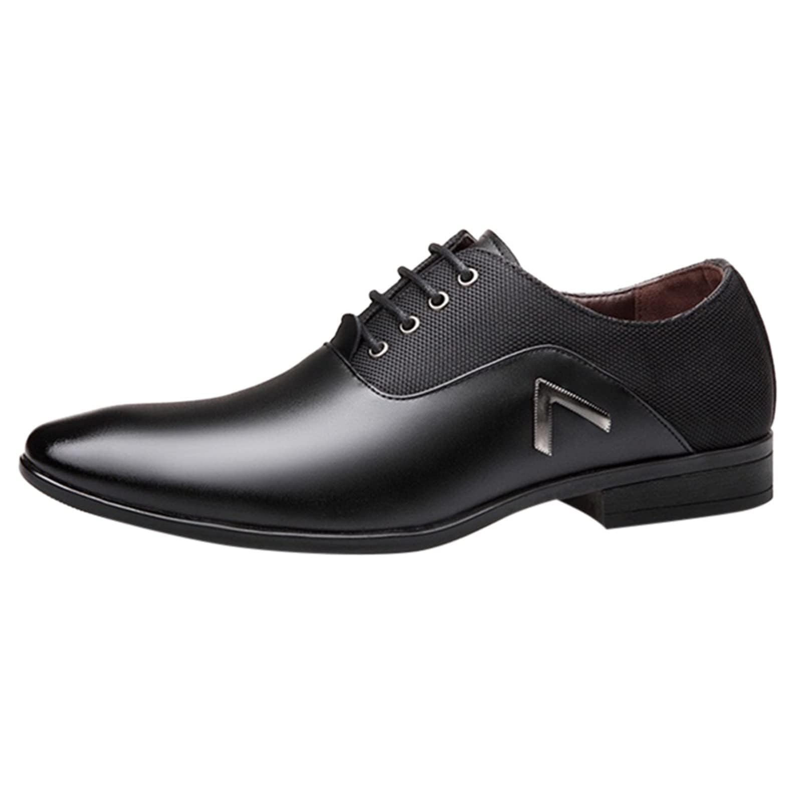 Mens Dress Shoes Fashion Lace-Up Pointed-Toe Formal Suit Shoes Classic Modern Business Wedding Oxford Shoes for Men