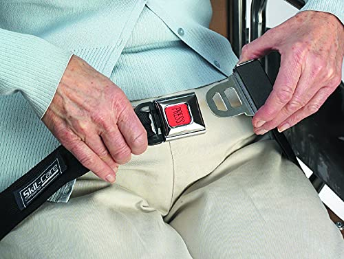 Skil-CareSeat Belt Alarm System, 30"–45" Adjustable Length, Wheelchair Safety Device with Easy-Release Buckle and Audible Alert, 909373