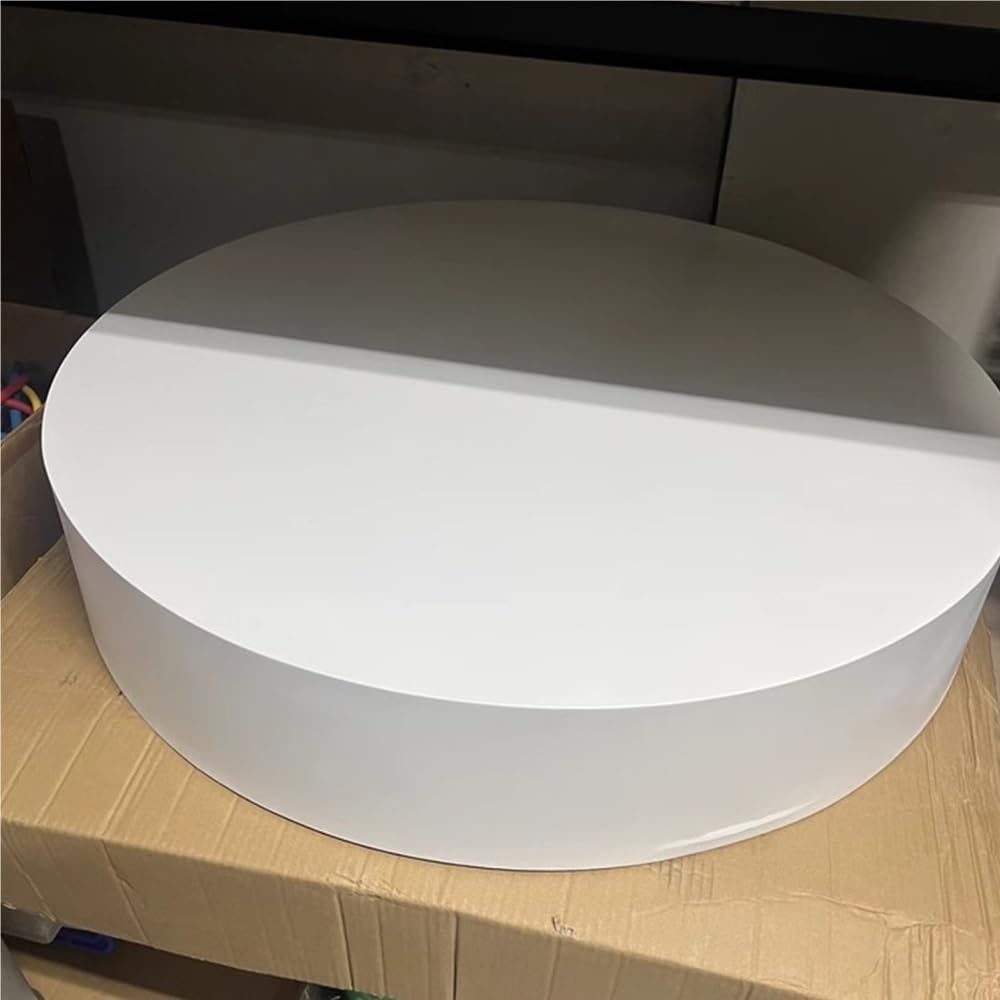 Présentoir rond blanc 50x20 cm pour mannequin et décoration de vitrine