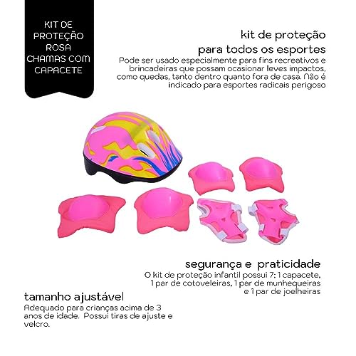 Zippy Toys Kit de Proteção Rosa, 7 Peças, Recomendado Para Crianças Acima de 3 anos, Material de Óti