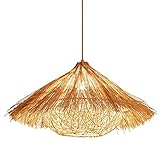 [Créateur d'atmosphère] La lampe est en rotin naturel. Beau et généreux, plein de saveur artistique, créant une atmosphère confortable et moderne pour le lieu d'application. Convient pour une décoration rétro et moderne.
