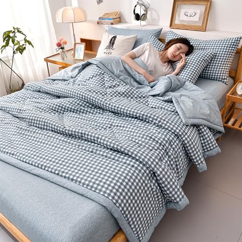 Yinghesheng Quilted Bedspread for Single Double Size, Soft Lightweight Printed Pattern Reversible Quilted Bed Throw Patchwork Quilt, Sofa Blanket,B,200x230cm - Cosy Home Interiors Yinghesheng Quilted Bedspread for Single Double Size, Soft Lightweight Printed Pattern Reversible Quilted Bed Throw Patchwork Quilt, Sofa Blanket,B,200x230cm - Image 4