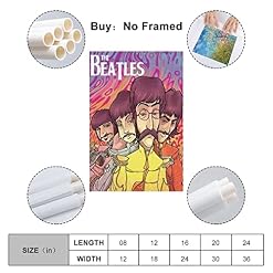 Poster de bande britannique The Beatles à suspendre – Décoration murale rétro – 30 x 45 cm - Les Beatles, Paul McCartney, John Lennon, RIngo Starr, George Harrison Poster de bande britannique The Beatles à suspendre - Décoration murale rétro - 30 x 45 cm – Image 2