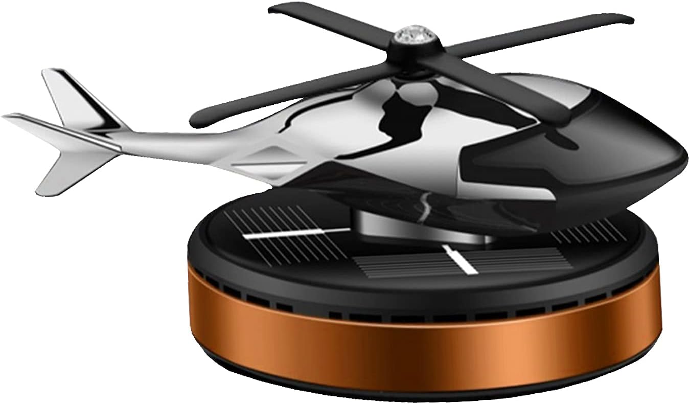 OTOROYS Helicopter Solar Car Air Freshener Aromatherapy Car Interior Decoration Accessories Perfume Diffuser (Random Color)