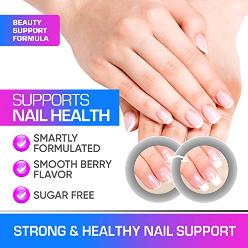 Genius Biotin & Collagen Hair Growth Support Drops - Hair Supplement - Healthy Skin & Nails - Liquid Biotin & Collagen Supplement For Easy Absorption - Healthy Hair Growth For Men & Women #TOP3