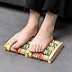 WSNDM Fußmassageroller Holz, Fussroller Massage Holz Fersensporn Plantarfasziitis, 6-Reihiges Farbiges Fußmassagegerät, von Stressreduzierung und Schmerzen, zur Zuhause und Büro Fußmassage