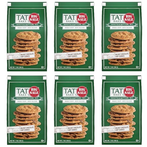 Tate.Ba.ke.Shop - Walnut Chocolate Chip Cookies 6 Pack, 7 oz