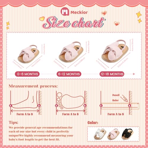Image of Meckior Infant Baby Girls Boys Summer Sandals Open Toe Lace Princess Dress Wedding Flats Shoes Newborn Toddler Soft Non-slip Sole First Walker Crib Shoes