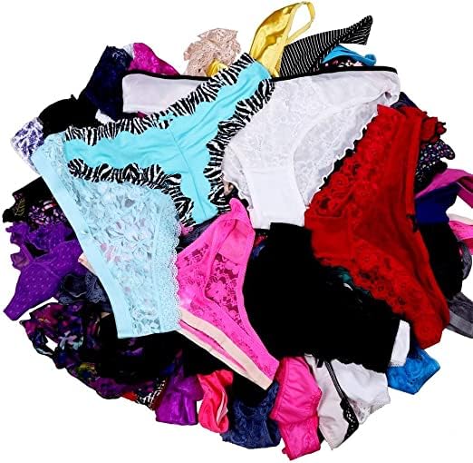 Ladies Thong Panties Variety Pack, 8 Pieces, Mixed Colors and Patterns, Lace and Cotton-image-40