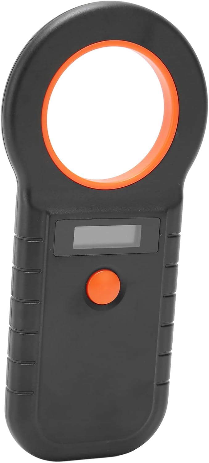 Pet Microchip Scanner, Rechargeable Handheld Pet ID Tag Reader Scanner with Display, USB, 2.4G and,130.2Khz 125Khz for Pets Dogs Cats Pigs, B,EMID (Black)