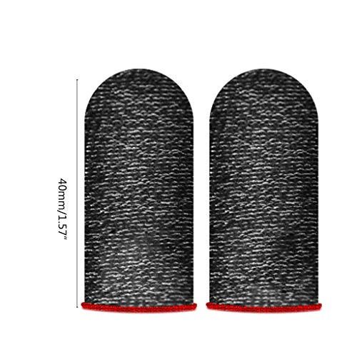EXCBIOZ Phone Gaming Finger Sleeve For Mobile Controller Silver Fiber Sensitive Anti-Sweat Breathable Finger Sleeve For Mobile