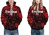 OLIPHEE Mens Hoodies Full 3D Printed Graphic Sweatshirt Athletic Breathable Fashion Pullover with Pockets Black Red fine XXL/3XL #4