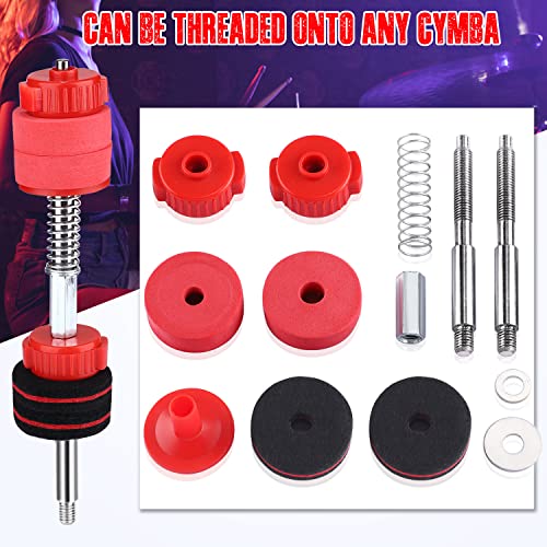 Facmogu Red Hat Stack Cymbal Stacker, Crasher Stacker For Drum Kit Accessories, Double-Braced Hi-Hat Cymbal Clutch For Standard Cymbal Jazz Drum Parts Accessories With Quick Set Nut #TOP4