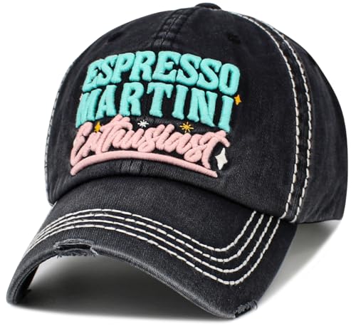 Image of Vacation Beach Camping Womens Baseball Cap Distressed Vintage Unconstructed Embroidered Patch Hat