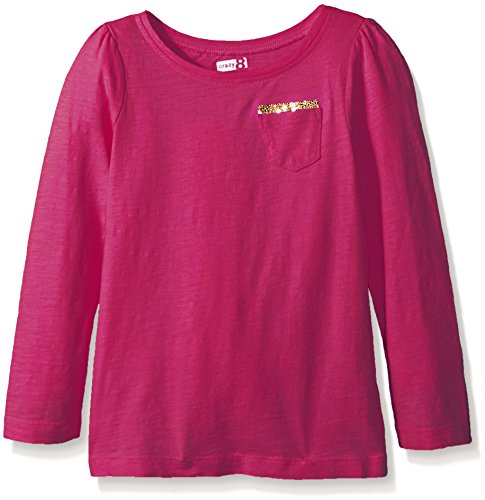 Crazy 8 Girls' Sweet Berry Sequin Pocket Basic Top