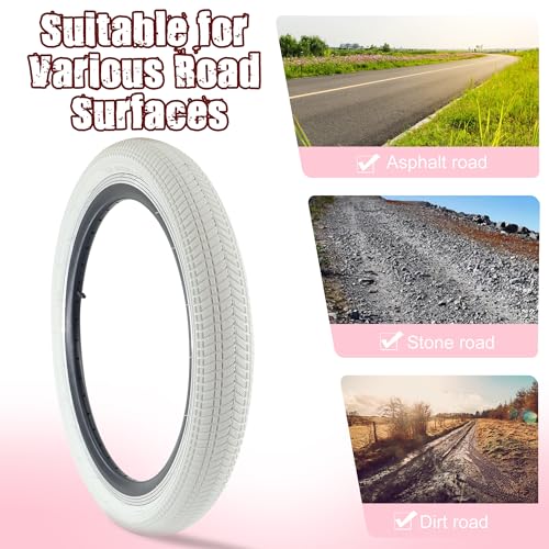 Makelen 2 Pack Kids Bike Tire 16X2.125 Folding Tire For Kids Bikes Compatible Fits Most Kids Bikes White thumb #5