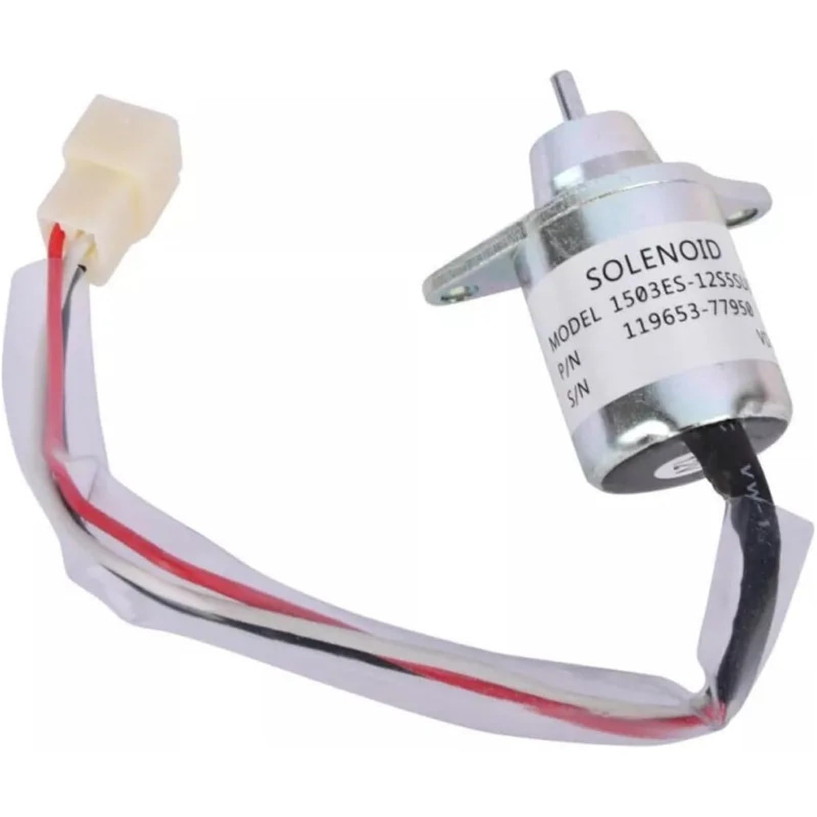 Maghswet One Color Fuel Auxiliary Valves Fit For Yanmar 3Tne84 Pc45 Pc50 For Hyundai R55-7 790 12V 1503Es-12S5suc5s 119653-77950 Fuel Shutdown Solenoid Valve
