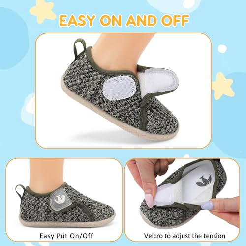 Image of FEETCITY Toddler Walking Shoes Slip On Toddler Shoes Boys Girls Kids Sports Sneakers Casual School Shoes Barefoot Shoes