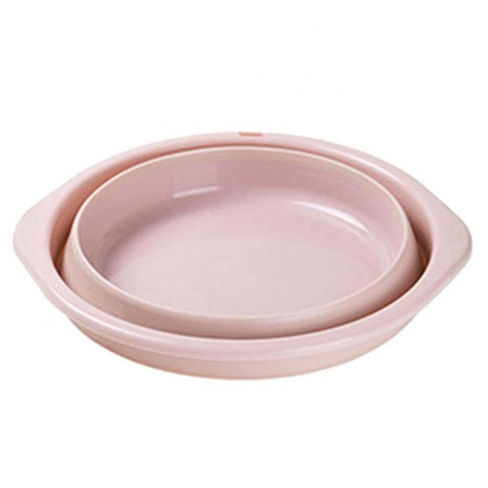 JINGYAN Collapsible washing up Bowls Portable Wash Basins Camping Washbasin Folding Basin Silicone Collapsible Fishing Car Bucket Cleaning Supplies(Pink,L)