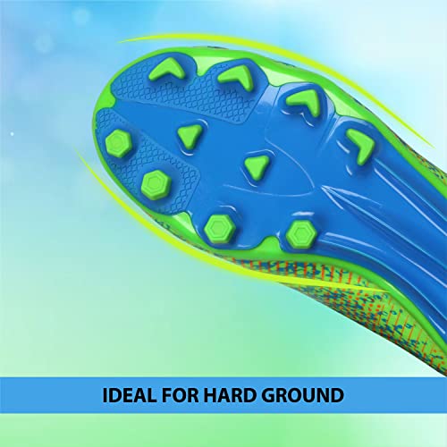 Image of Nivia Boys Encounter Kids Football StudNivia Kids Encounter 9.0 Orange-Royal Blue UK - 1