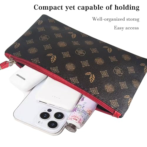 Ladies' wallet, which can hold passport, credit card, ID documents and mobile phone. It is equipped with a zipper closure to enhance security and make it convenient to access. (Red)3