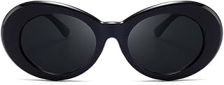 Women Vintage Clout Goggles Oval Sunglasses Retro Hip Hop Style Small Round Eyewglasses UV400