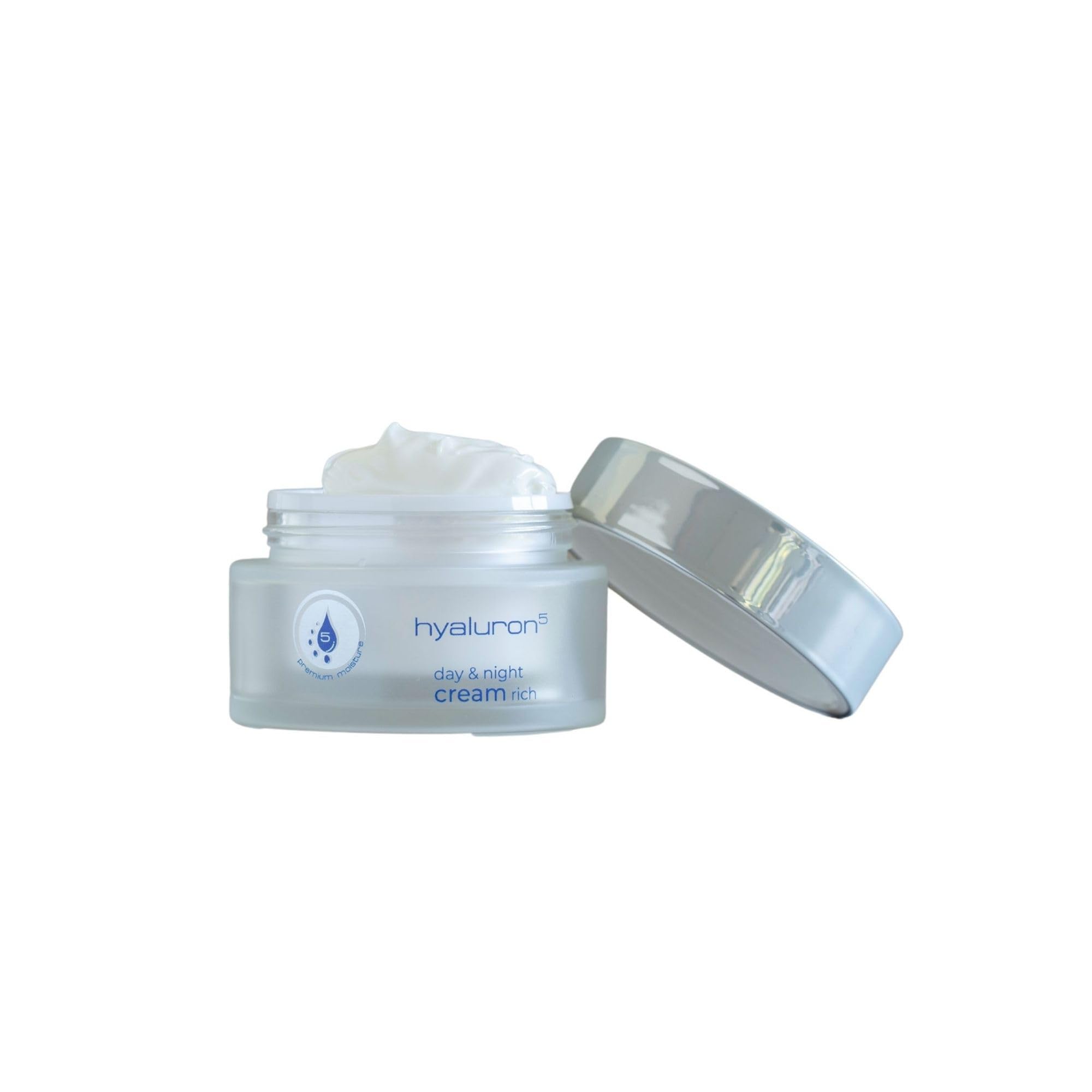 WELLMAXX® hyaluron⁵ day & night cream rich l Hyaluron Gesichtscreme l intensive Feuchtigkeitspflege für trockene & reife Haut l Anti Aging Pflege mit 5-fach Hyaluron l Made in Germany l 50 ml