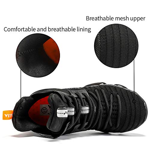 Image of VITUOFLY Kids Basketball Shoes Boys Sneakers Girls Mid-top Sports Shoes | Ankle protection, Non-slip TPR outsole, Cushioned shock-absorbing EVA midsole, Indoor outdoor sports for little & big kids