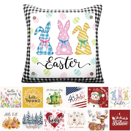 Set of 13 Seasonal Holiday Throw Pillow Covers 18x18 in...