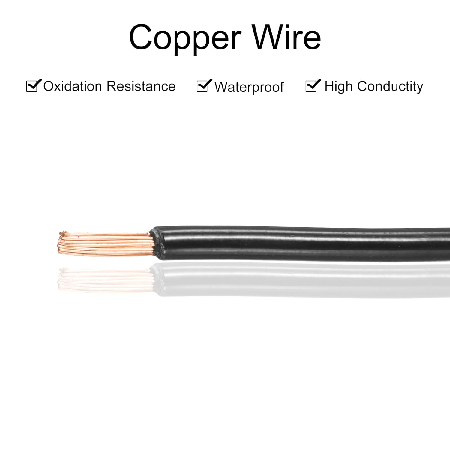 MECCANIXITY 150 Feet Electrical Wire Insulated Stranded Copper 14 AWG Hook Up Wire Cable THHN Wire Residential, Industrial, Grounding, Electrical Rated for 600 Volts, UL Listed, Black