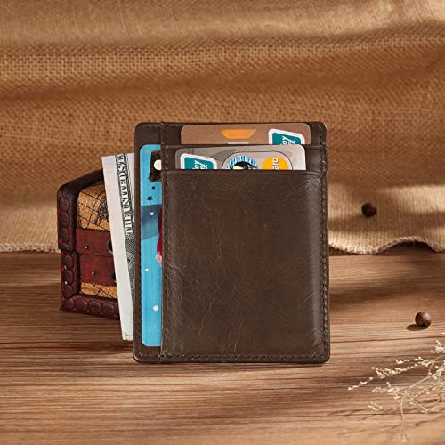 Engraved Leather Front Pocket Wallet,Custom Picture & Name Minimalist Card Case Wallet,Credit Card Holders Personalized Gifts for Women Men Dad Son4