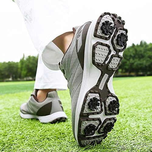 Image of Waterproof Professional Golf Shoes Men Spikes Golf Sneakers Male Outdoor Anti Slip Walking Footwears