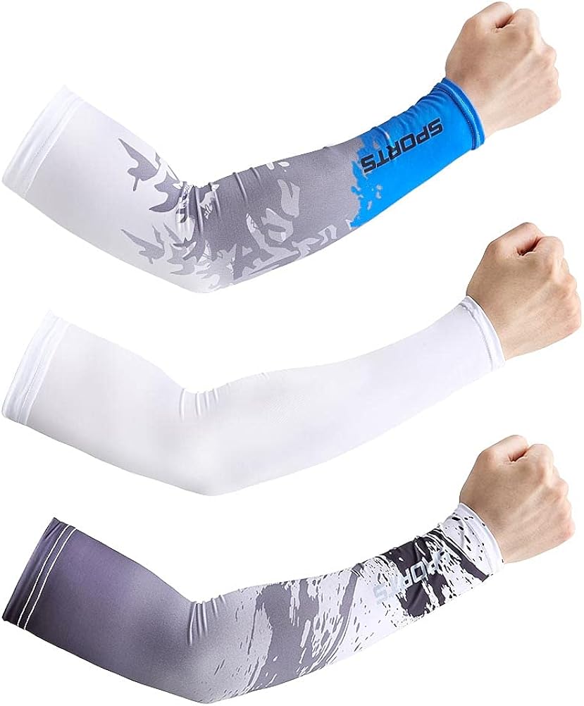 DAKWAK 3 pares de mangas de protección solar UV para brazos de enfriamiento para correr y ciclismo