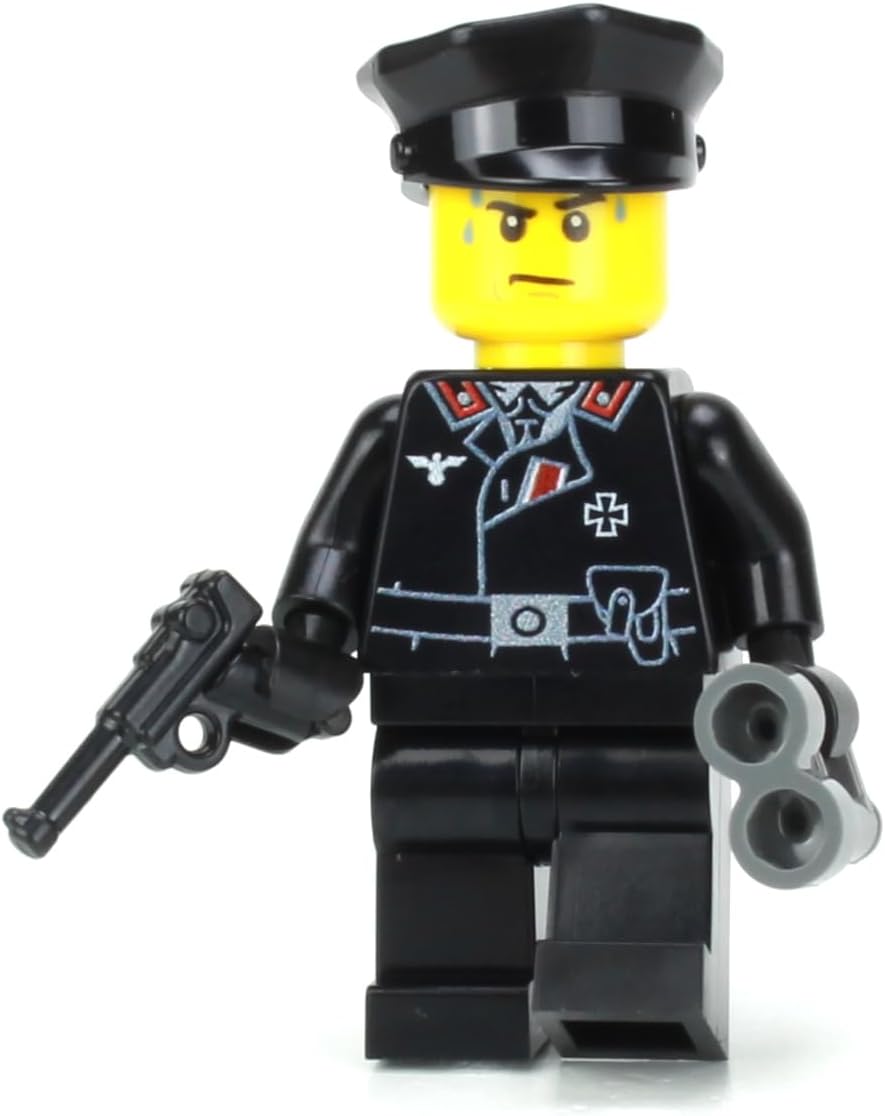 1.6 Inches Tall Collectible German WW2 Panzer Commander Custom Minifigure | Printed in the USA | Genuine Military Minifig | Great Gift for Ages 10+ to Adult AFOL