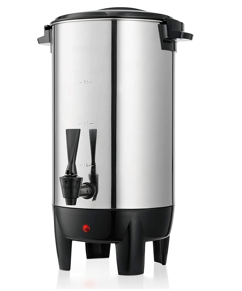 Dominion 30 Cup Highly Polished Aluminum Coffee Urn 1090 Watt