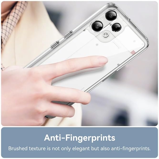 Image of REALCASE Nothing Phone 3A Lite Back Cover Case | Scratch Resistant Protective Crystal Clear Transparent | Bumper Back Cover Case for Nothing Phone 3A Lite 5G
