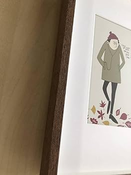 Amazon.co.jp: kj額装品 花井祐介 落ち葉 イラスト A4サイズ額