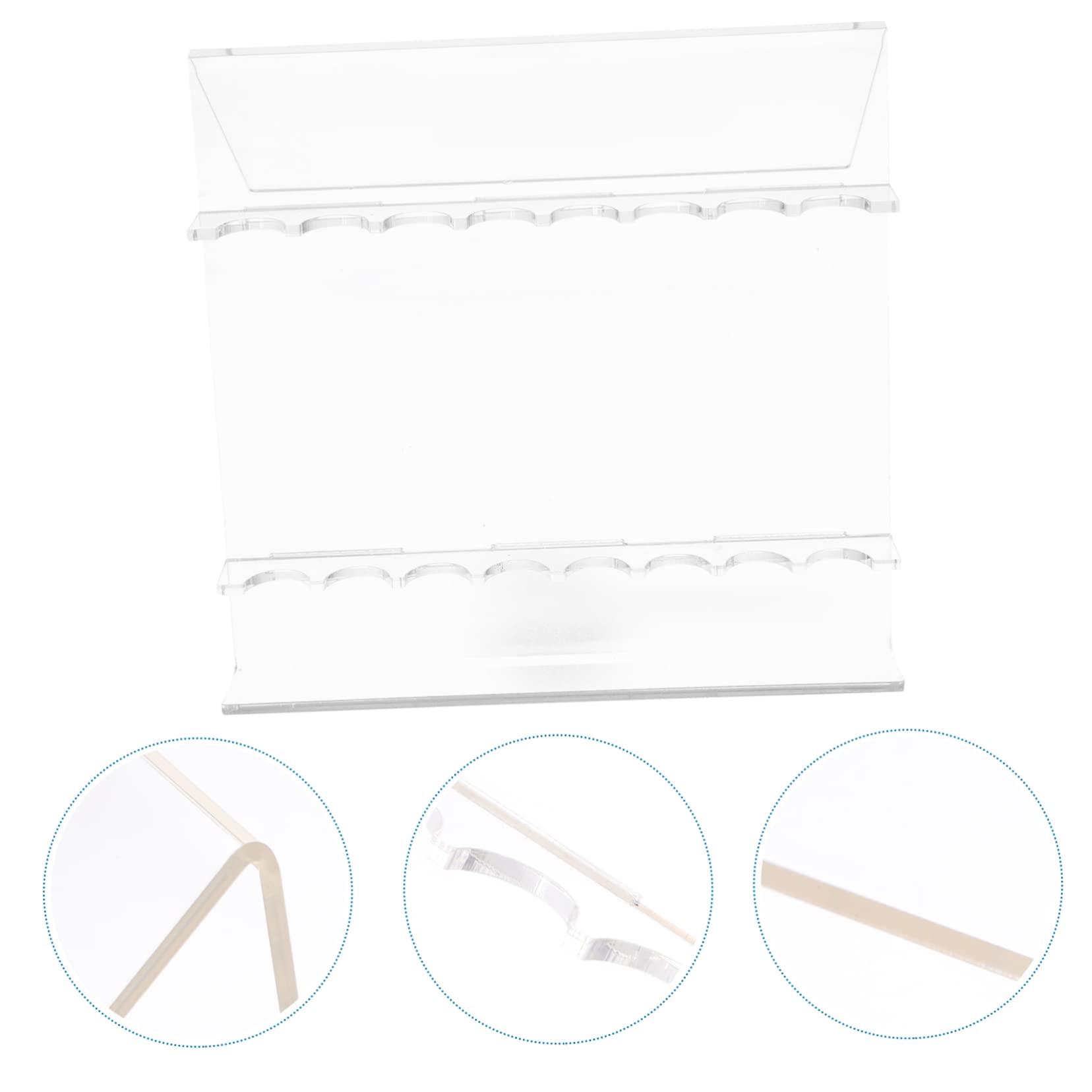 NUOBESTY 3 Pièces Présentoir Porte-stylos Pot à Crayons Stylo Plume Support De Brosse à Ongles Organisateur De Pinceaux De Maquillage Porte-stylo De Bureau Acrylique Transparent