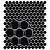 SomerTile Metro Penny Matte Satin Black 9.75" x 11.5" Porcelain Mosaic Tile