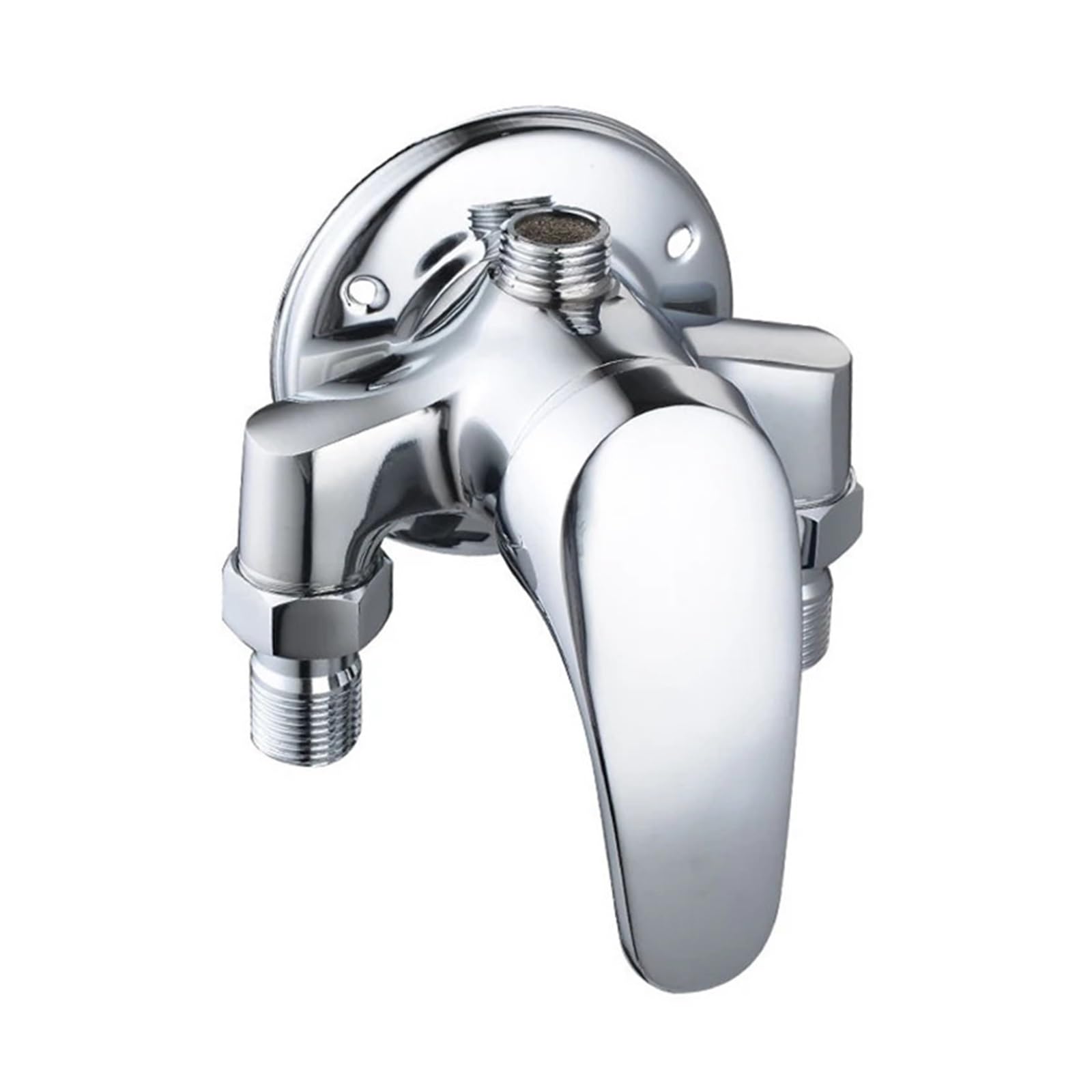 Mitigeur baignoire laiton chromé G1/2 mural pour chauffe-eau solaire