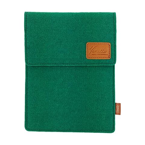 Venetto Case for iPad Pro, iPad Air 2 9.7 Inch / 10.5 Inch eBook Reader, Tablet 10.1 Inch Felt Sleeve Protective Case for Samsung Tab Lenovo, Huawei MediaPad, Asus, Medion, Acer, Dark Green Cover