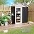 HDSTORZON 6x4FT Galvanized Steel Shed & Storage Rack, 2-in-1 Outdoor Garden Shed with Sliding Door, Easy Assembly Waterproof Garden Shed for Tool Storage, Patio, Backyard