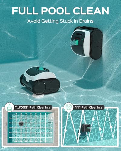 WYBOT C1 Robotic Pool Cleaner, 150-Min Runtime, Wall Climbing, Triple-Motor