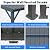 SHPAI 10x14FT Lean to Gazebo, Outdoor Hardtop Wall Mounted Gazebo with Gutter & Sloping Galvanized Steel Roof, Metal Hard Top Awnings for Deck, Porch, Backyard -Grey