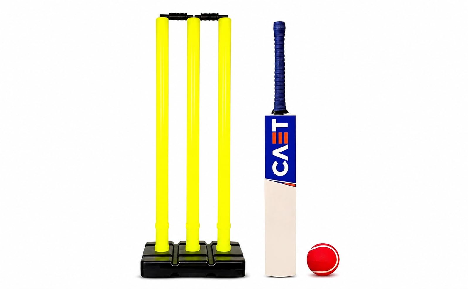 Wooden Cricket Kit Set with Bat, Stumps, Bails and Ball for Boys & Girls | Includes 3 Stumps, Plastic Wicket Stand, Tennis Ball Included, Blue Grip Handle, Outdoor Play Set-picture-20