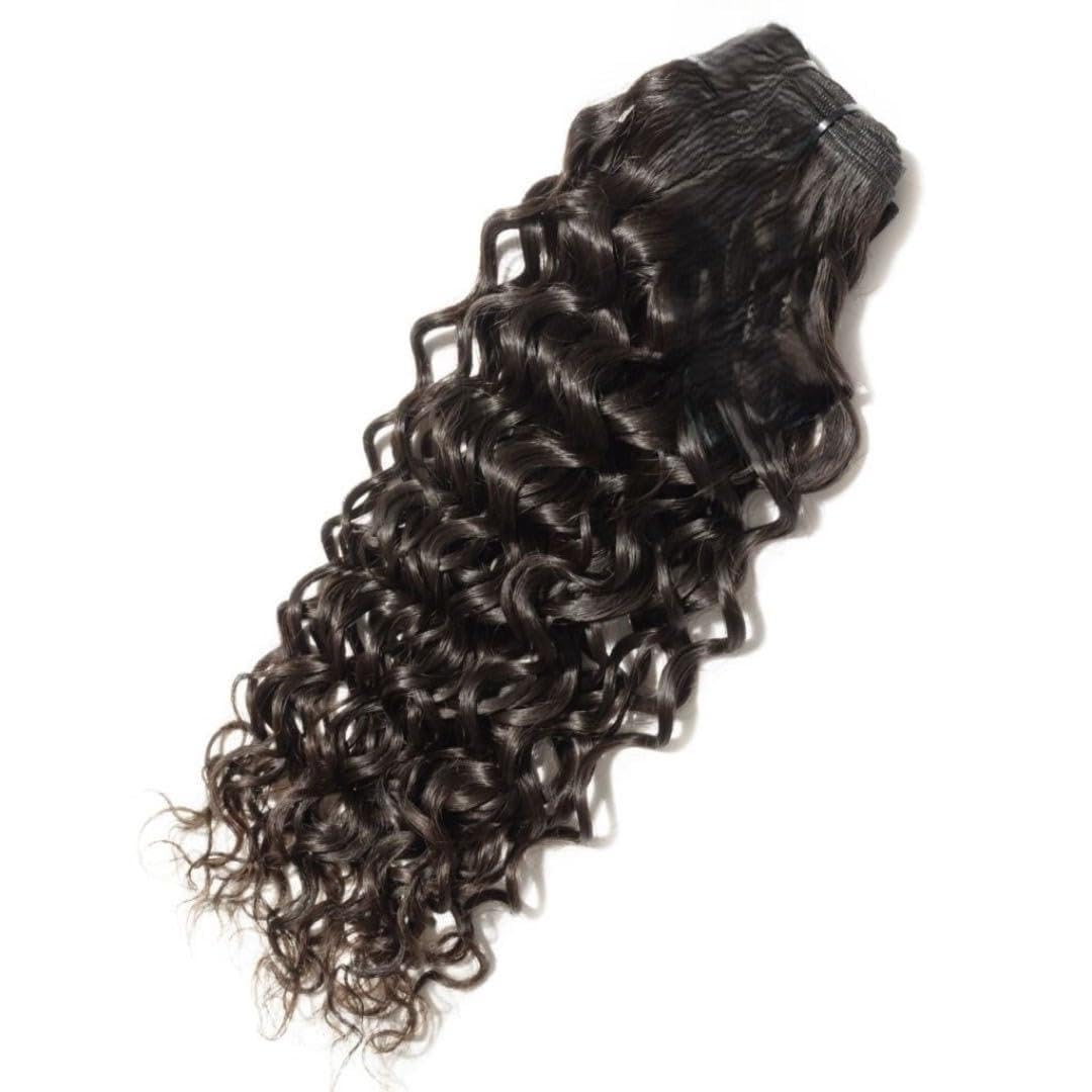 Machine Weft Curly Human Hair Bundle for African Women and Girls – 18 Inch, 100g, Natural Black Brown Color, Remy Virgin 100% Cuticle Aligned, Unprocessed, Soft-picture-10