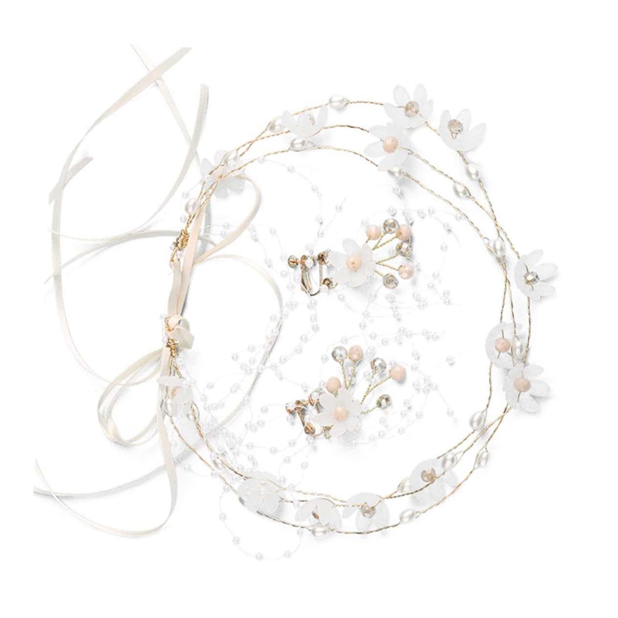 FRCOLOR 3sets Cerchietto Per Sposa Con Fiori Eleganti Accessorio Per Matrimonio e Feste Adatto Per Addio Al Nubilato e Cerimonie Comodo e Leggero Per Foto e Cosplay