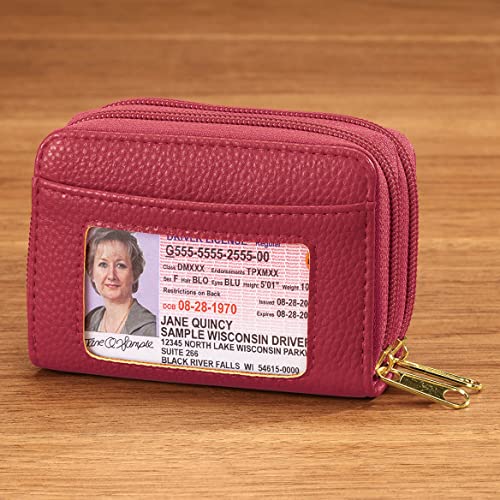 RFID Zip Around Wallet, Red4